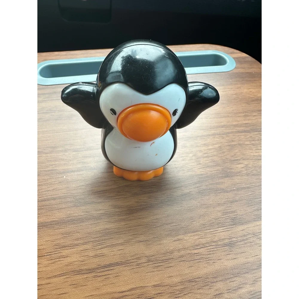 Fisher Price Little People Penguin Figure Black White Orange Bird Animal Toy